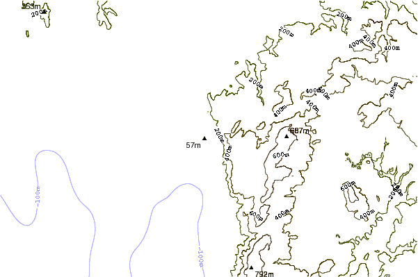 Shoreline around La Speranza