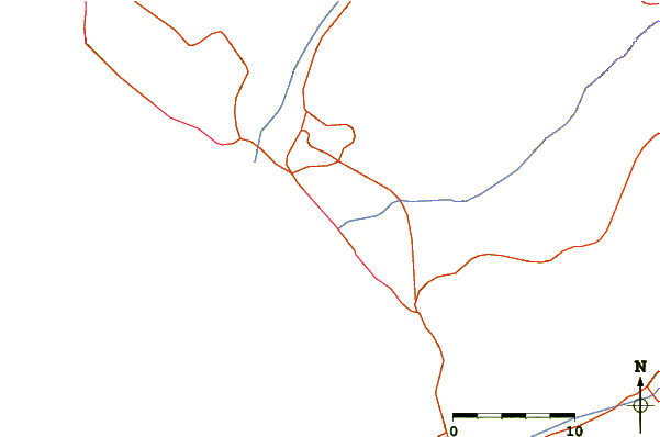Roads and rivers around La Timba