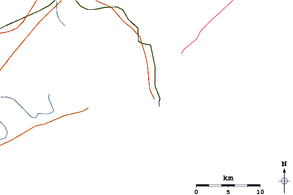 Roads and rivers around La Caldera