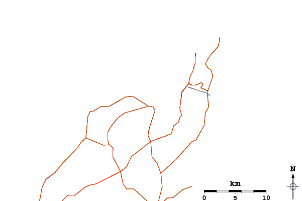Roads and rivers around La Caleta