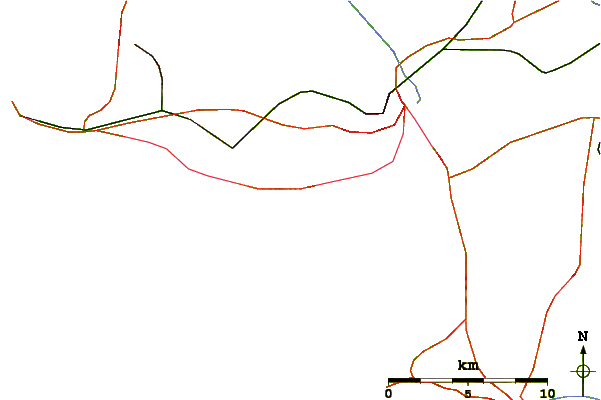 Roads and rivers around La Courance