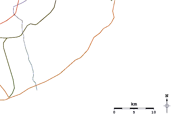 Roads and rivers around La Paloma