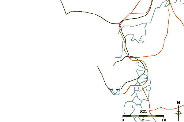 Roads and rivers around La Playita