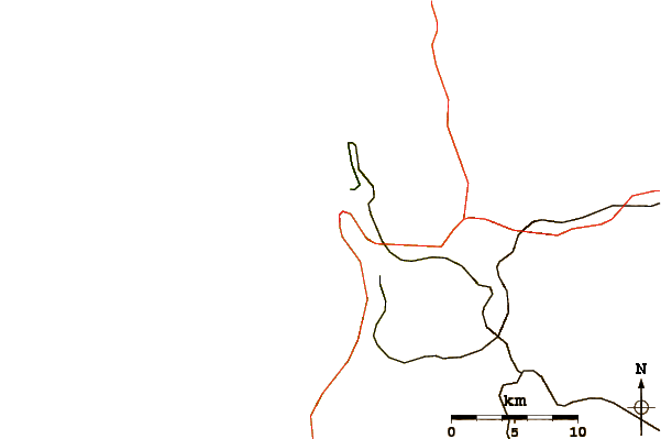 Roads and rivers around La Punta Uno