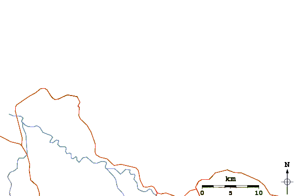 Roads and rivers around La Puntiallia