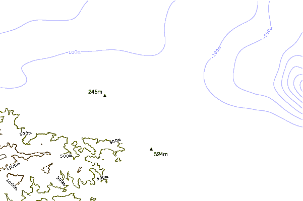 Shoreline around La Sabana