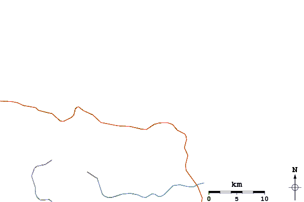 Roads and rivers around La Sabana