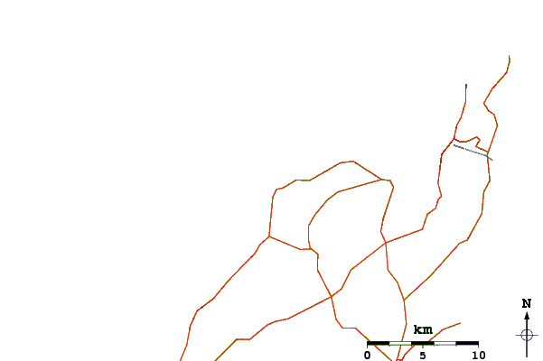 Roads and rivers around La Santa-El Quemao