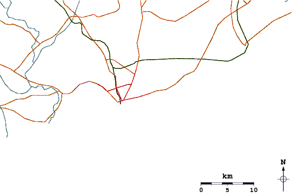Roads and rivers around Labadi Beach