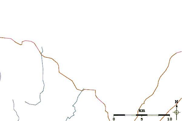Roads and rivers around Lackan Bay