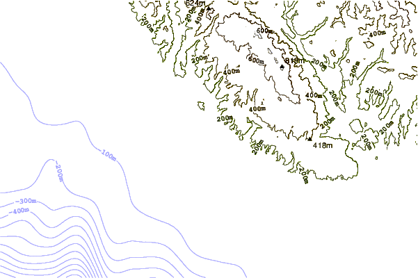 Shoreline around Laguna Creek