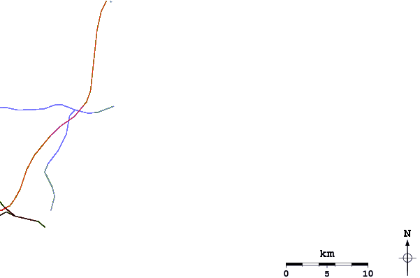 Roads and rivers around Laje Rasa