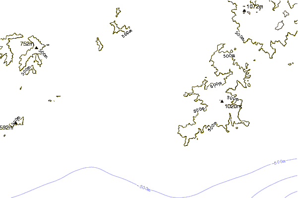 Shoreline around Lakai Peak