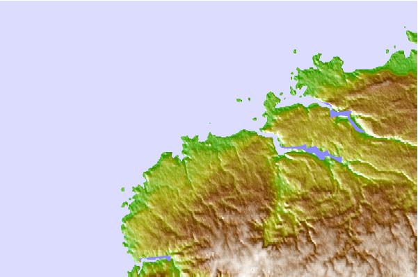 Surf spots located close to Lampaul Ploudalmezeau