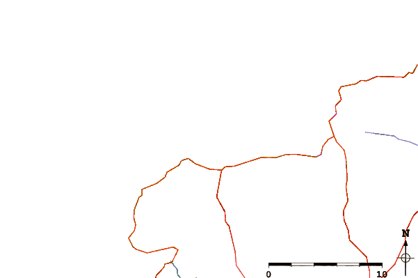 Roads and rivers around Lampaul Ploudalmezeau