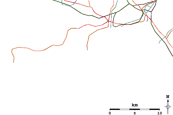 Roads and rivers around Langland Bay