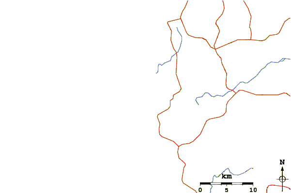 Roads and rivers around Langosta