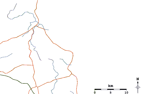 Roads and rivers around Langs beach