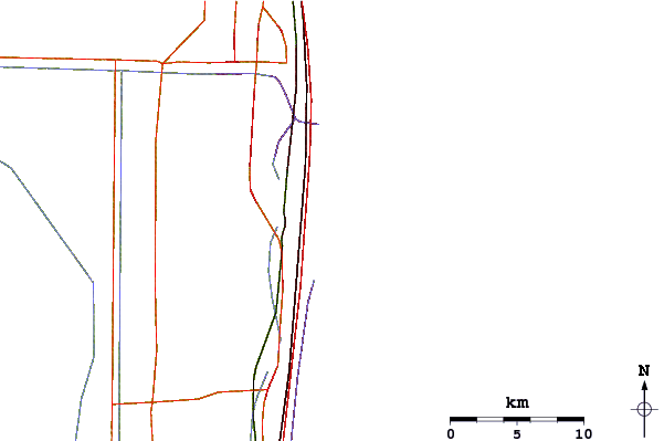 Roads and rivers around Lantana