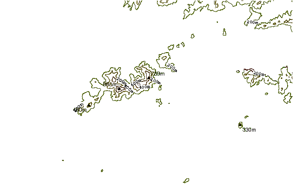 Shoreline around Lantau Island