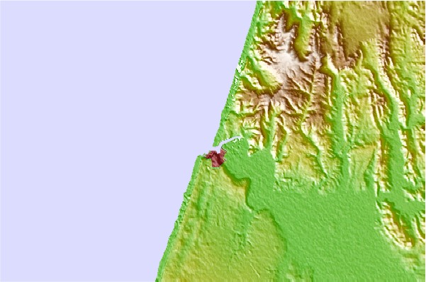 Surf breaks located close to Larache Harbormouth