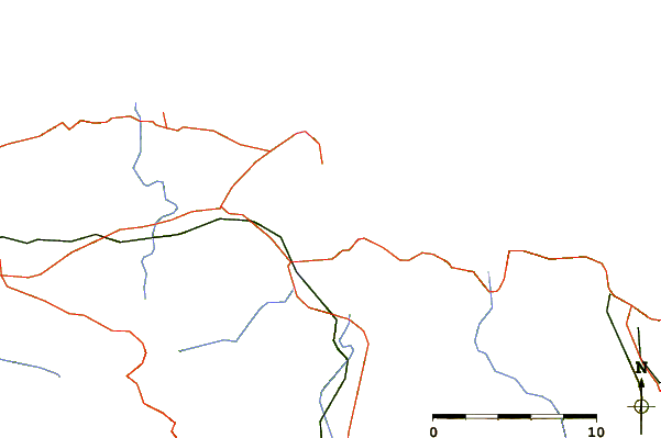 Roads and rivers around Laredo