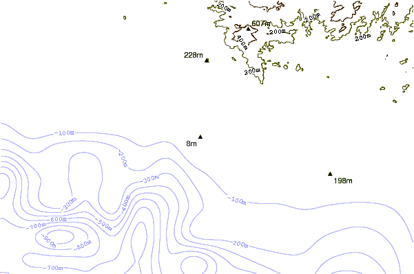 Shoreline around Las Animas