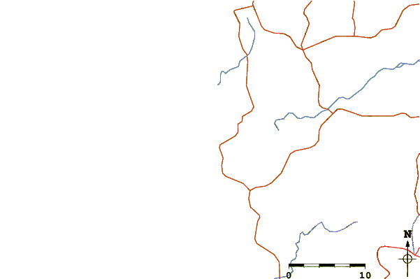 Roads and rivers around Las Avellanas
