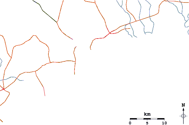 Roads and rivers around Las Bovedas