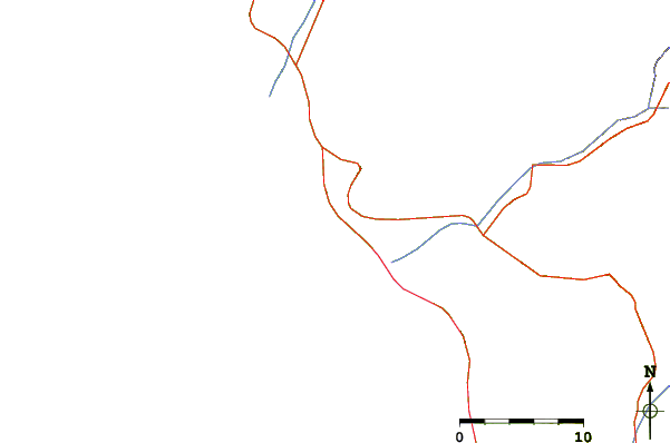 Roads and rivers around Las Brisas