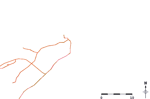 Roads and rivers around Las Gaviotas