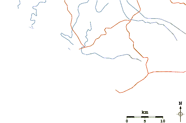 Roads and rivers around Las Islitas (Matanchen Bay)
