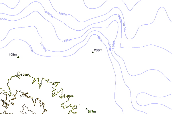 Shoreline around Las Monjas