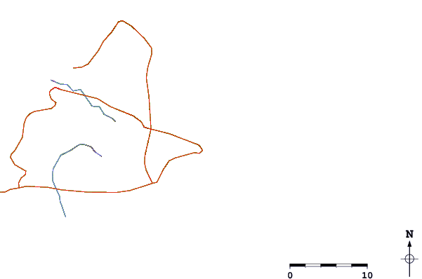 Roads and rivers around Las Salinas