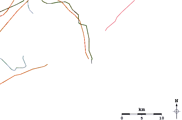 Roads and rivers around Las Botes