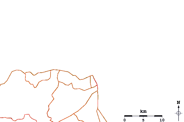 Roads and rivers around Las Monjas