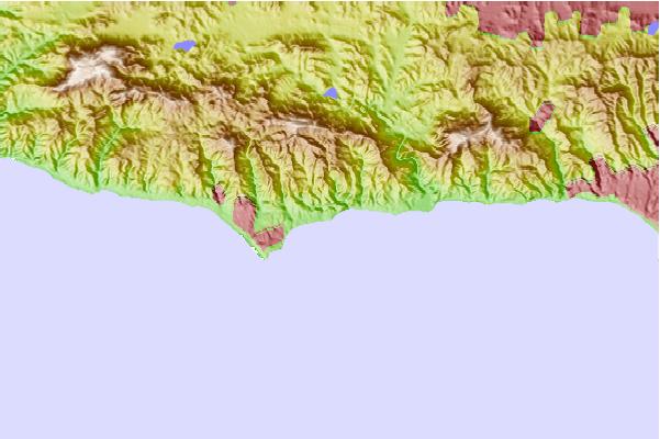 Surf spots located close to Latigo Canyon