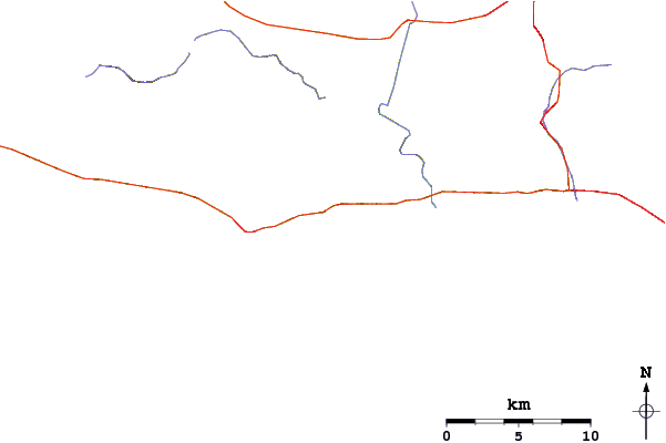 Roads and rivers around Latigo Canyon