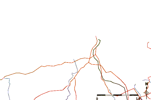 Roads and rivers around Le Dossen