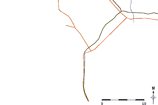 Roads and rivers around Le Fozo