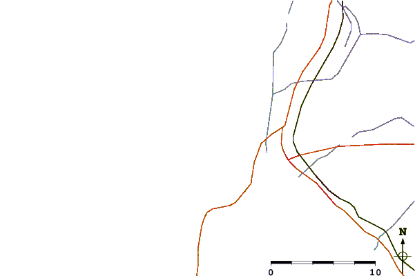 Roads and rivers around Le Grand Crohot