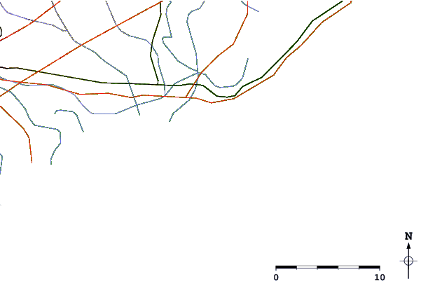 Roads and rivers around Le Mail