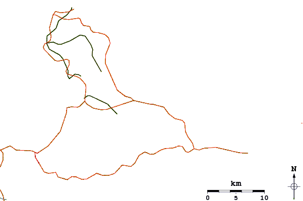Roads and rivers around Le Moule