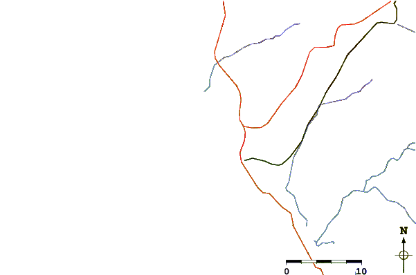 Roads and rivers around Le Piege