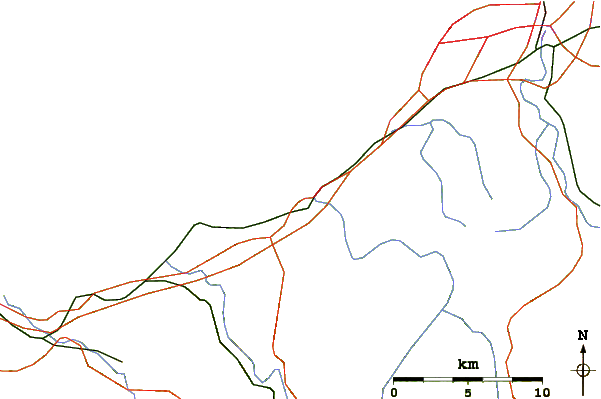 Roads and rivers around Le Port