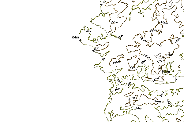 Shoreline around Le Rozel