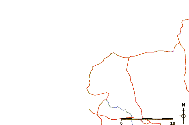 Roads and rivers around Le Triangle