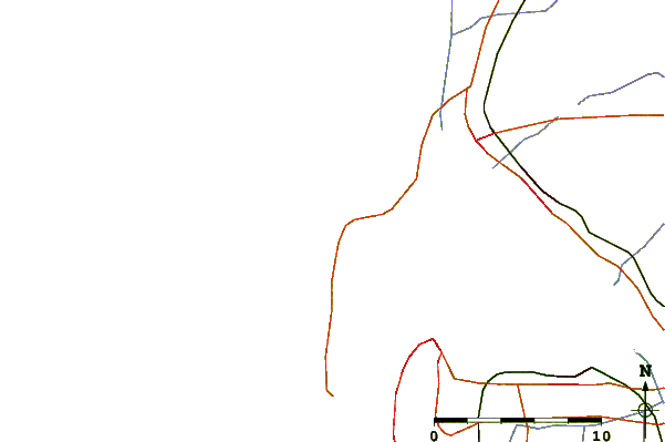 Roads and rivers around Le Truc Vert
