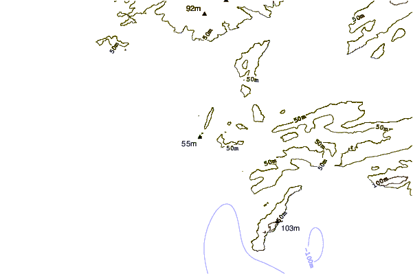 Shoreline around Le Veryac'h