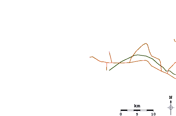 Roads and rivers around Le Virage